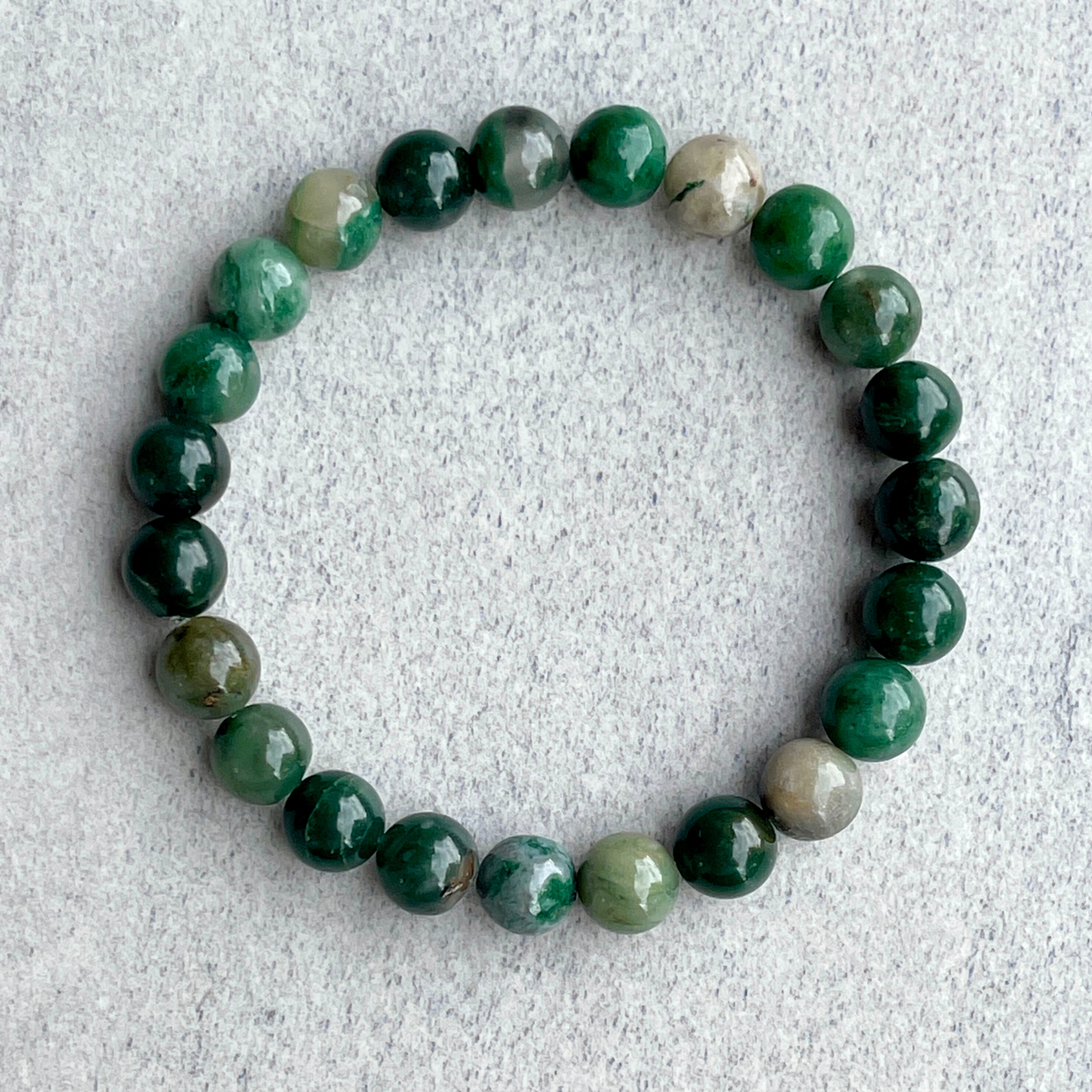 African Green Jade Beaded Bracelet