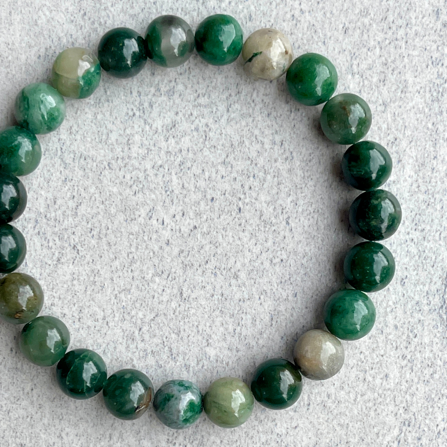 African Green Jade Beaded Bracelet