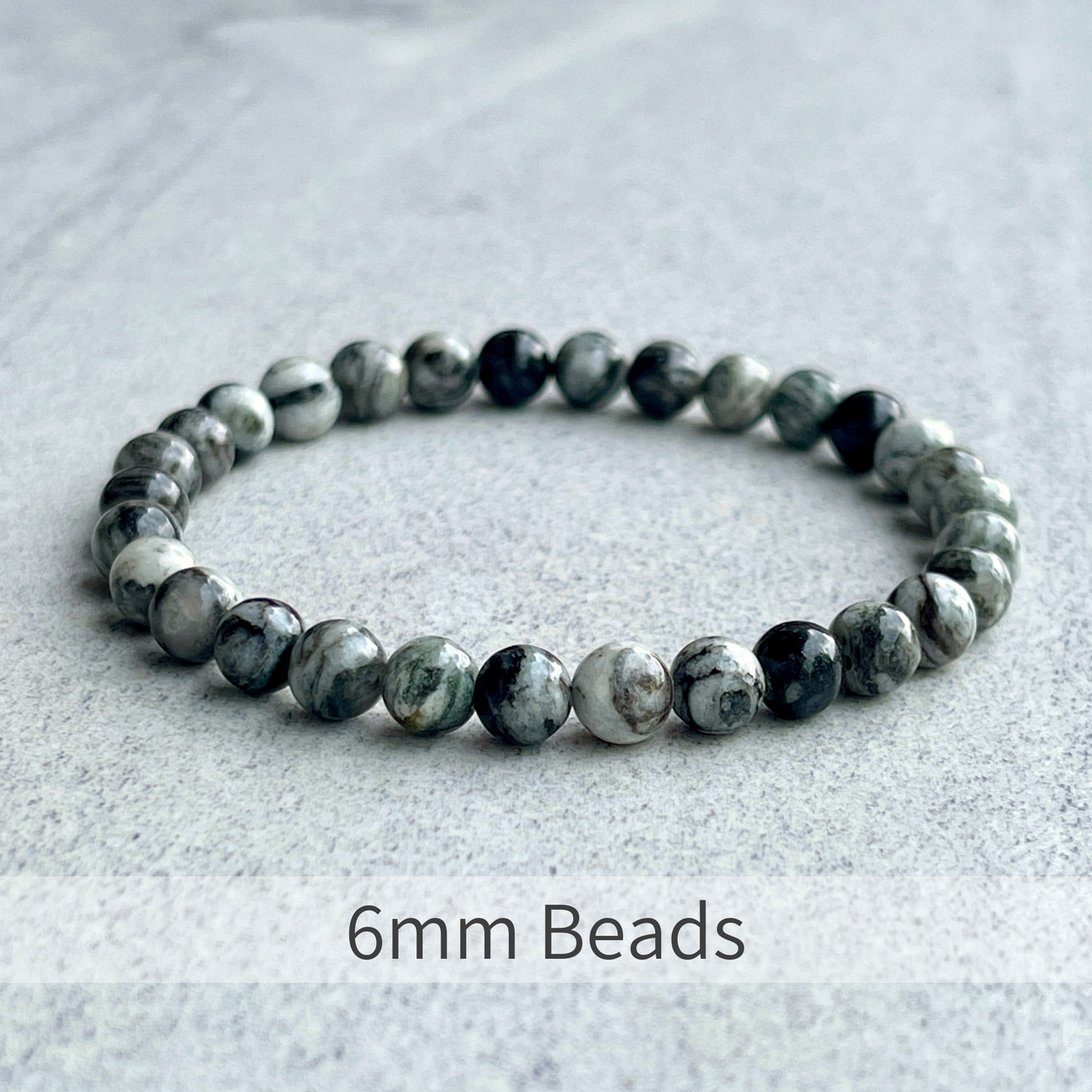 African Zebra Jasper Beaded Bracelet