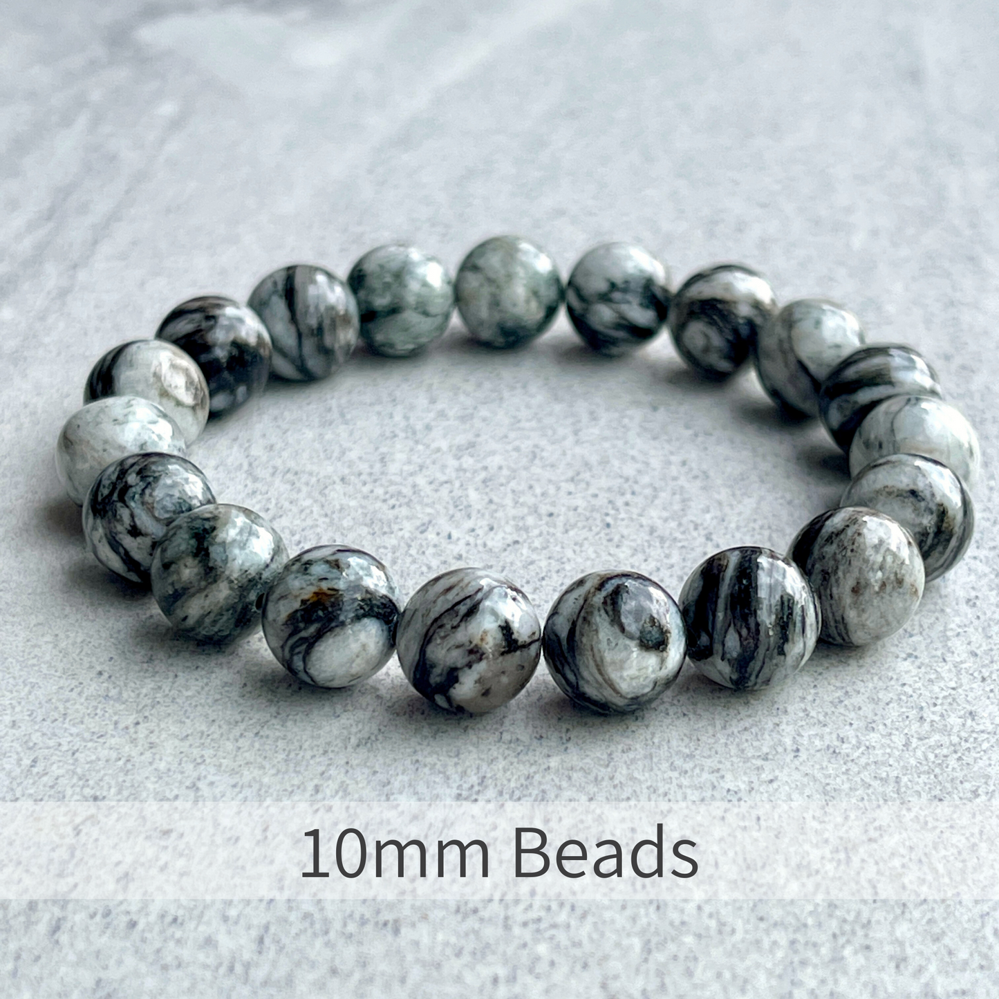 African Zebra Jasper Beaded Bracelet