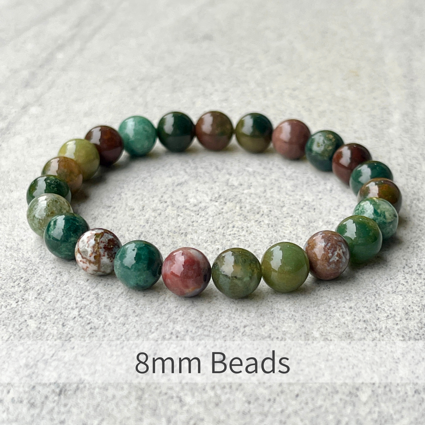 Indian Agate Beaded Bracelet
