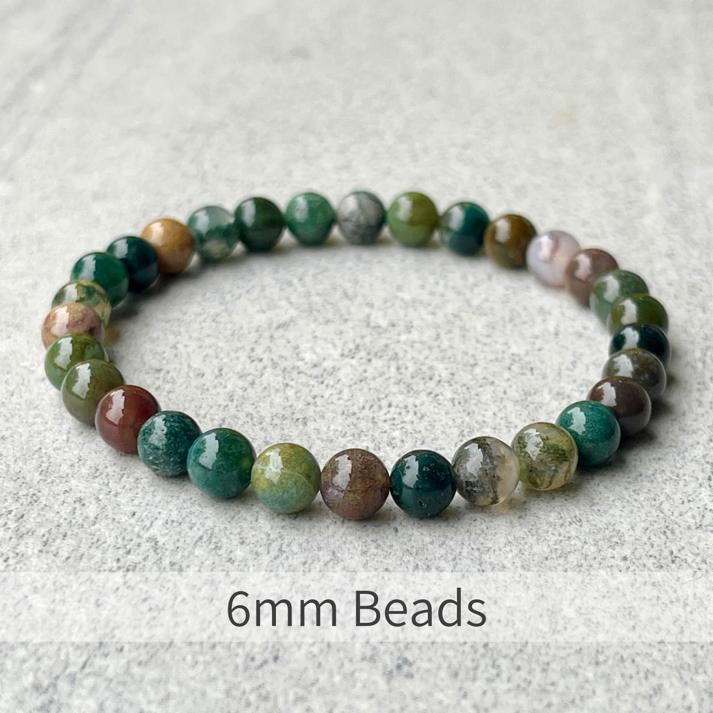 Indian Agate Beaded Bracelet