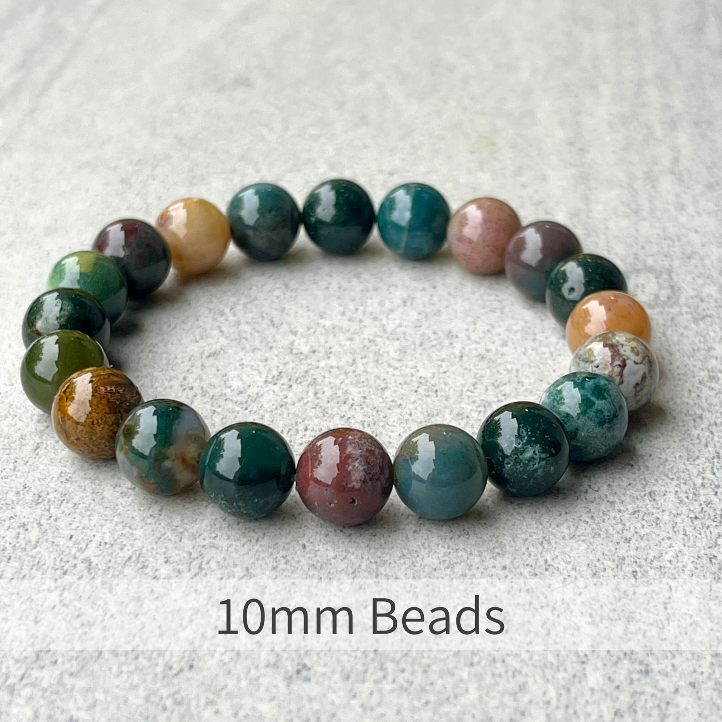 Indian Agate Beaded Bracelet