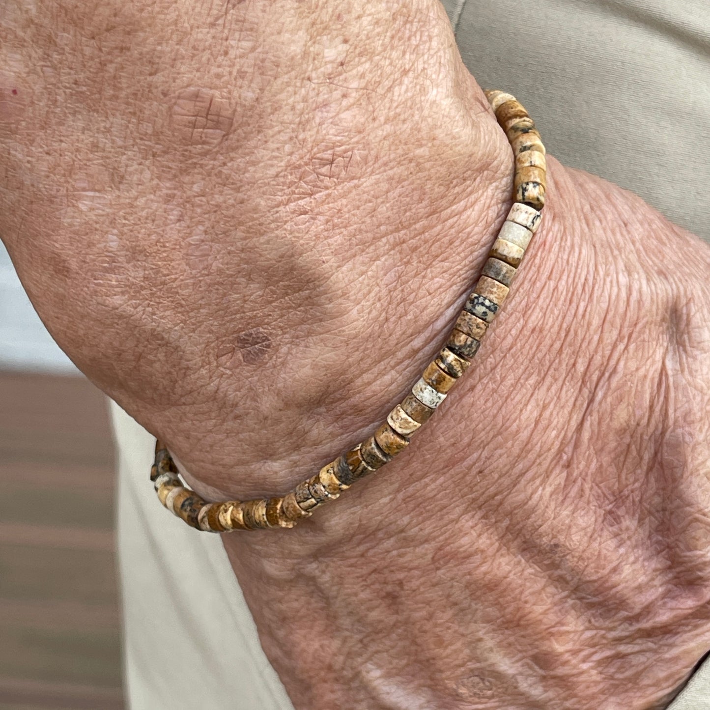 Picture Jasper Heishi Bracelet