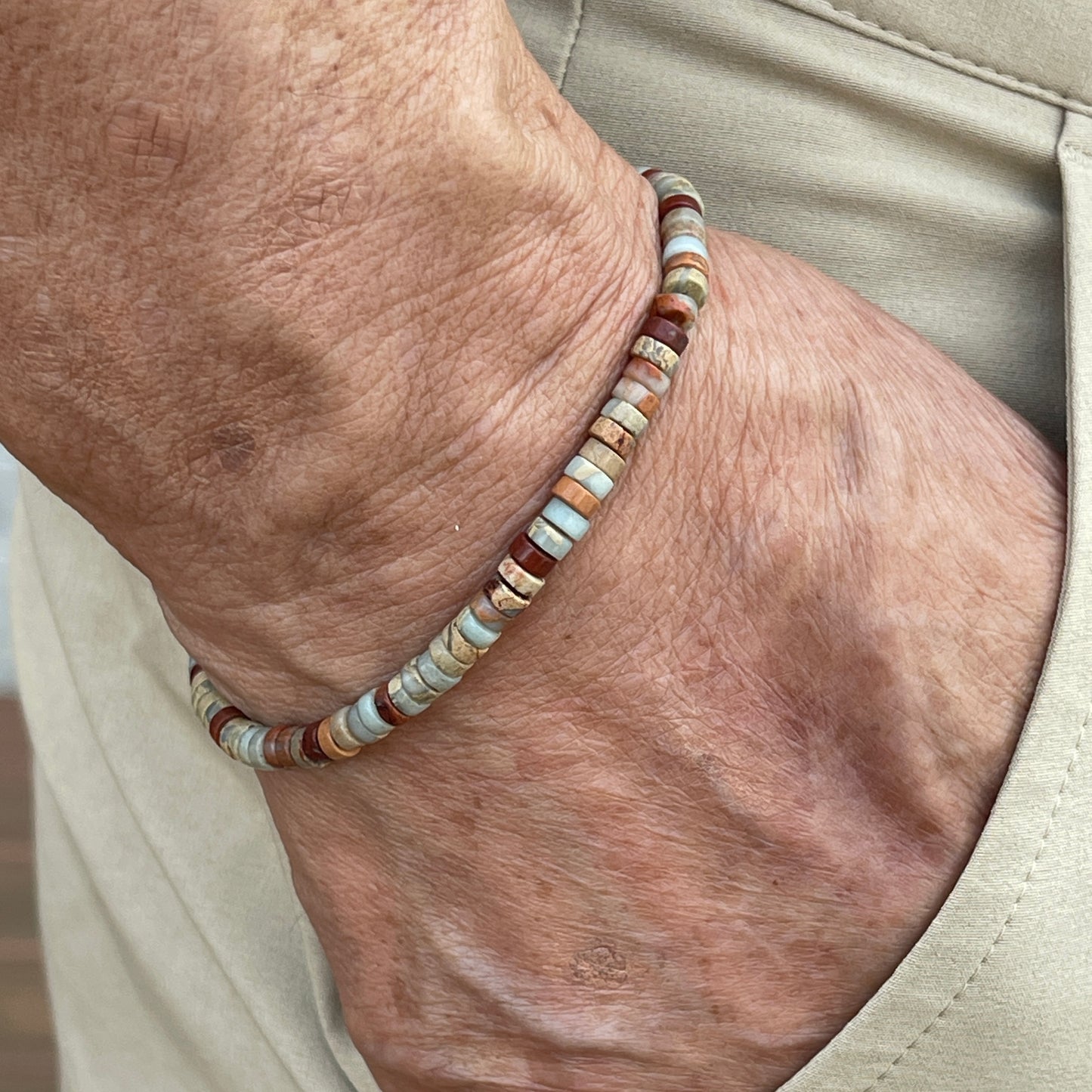 Aqua Terra Jasper Heishi Bracelet