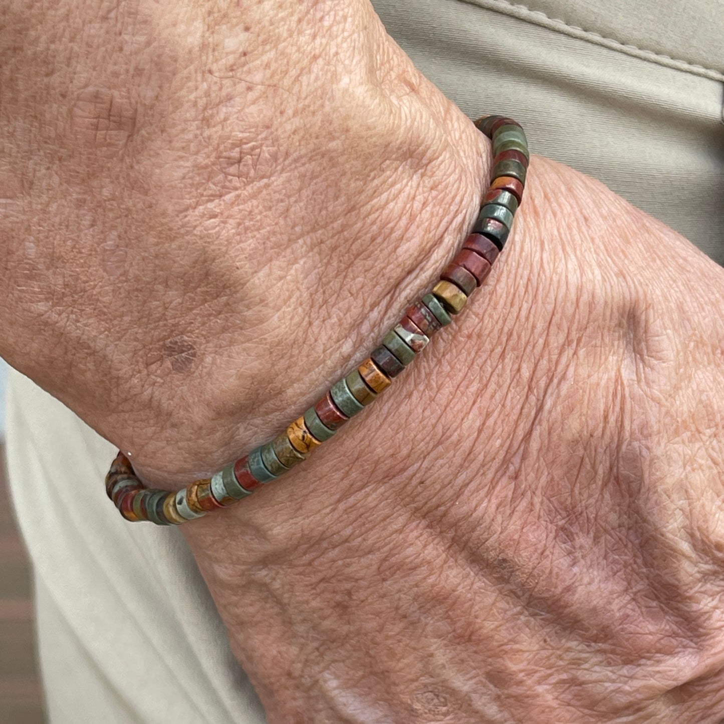 Picasso Jasper Heishi Bracelet