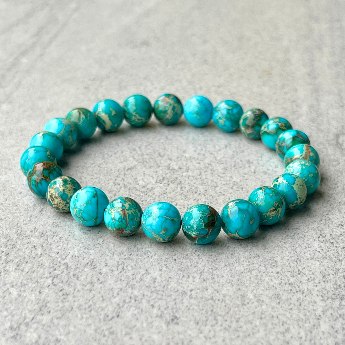 Blue Imperial Jasper Beaded Bracelet