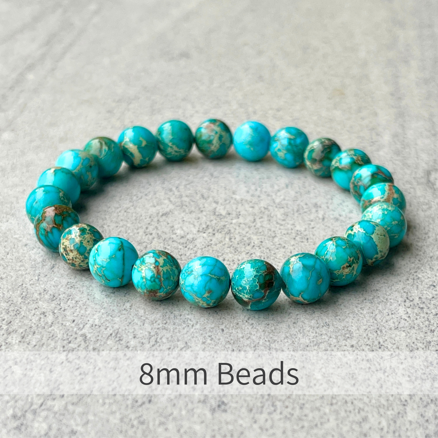Blue Imperial Jasper Beaded Bracelet