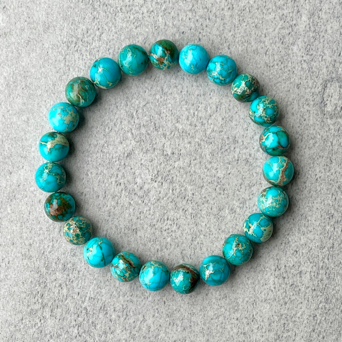 Blue Imperial Jasper Beaded Bracelet