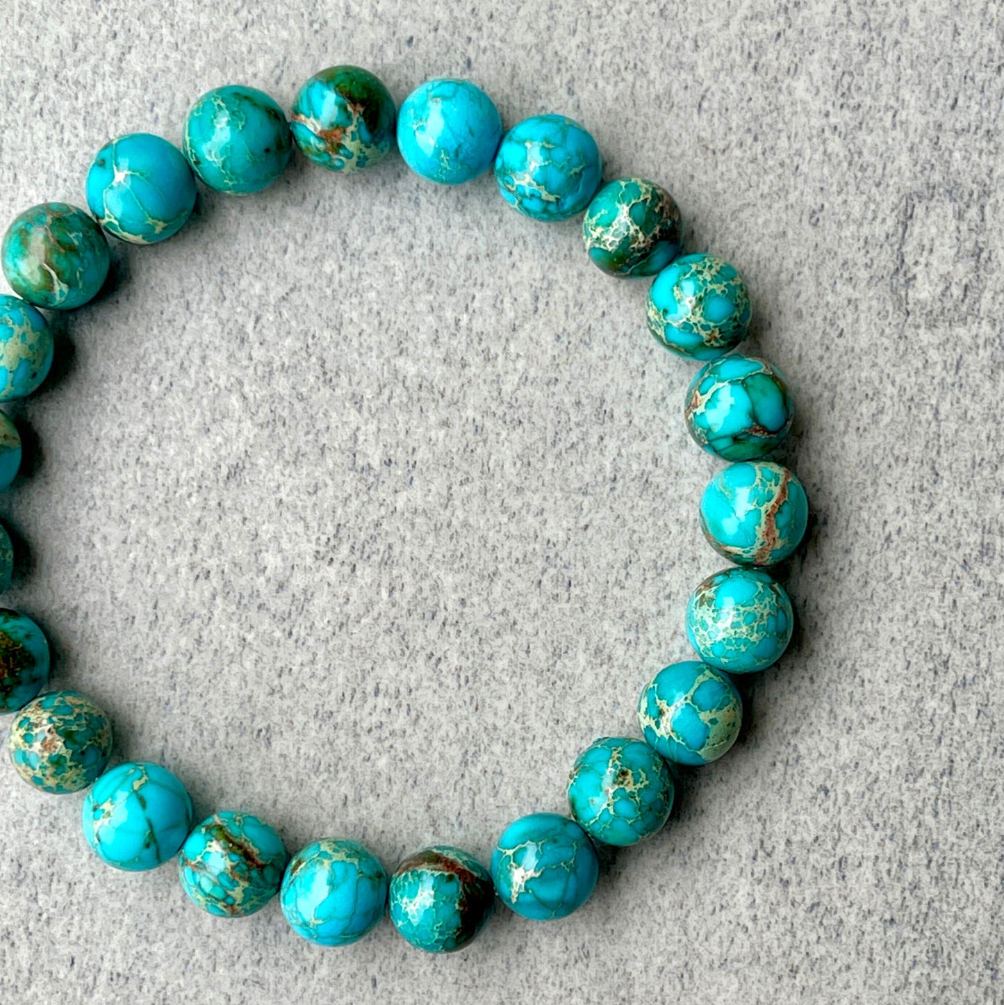 Blue Imperial Jasper Beaded Bracelet
