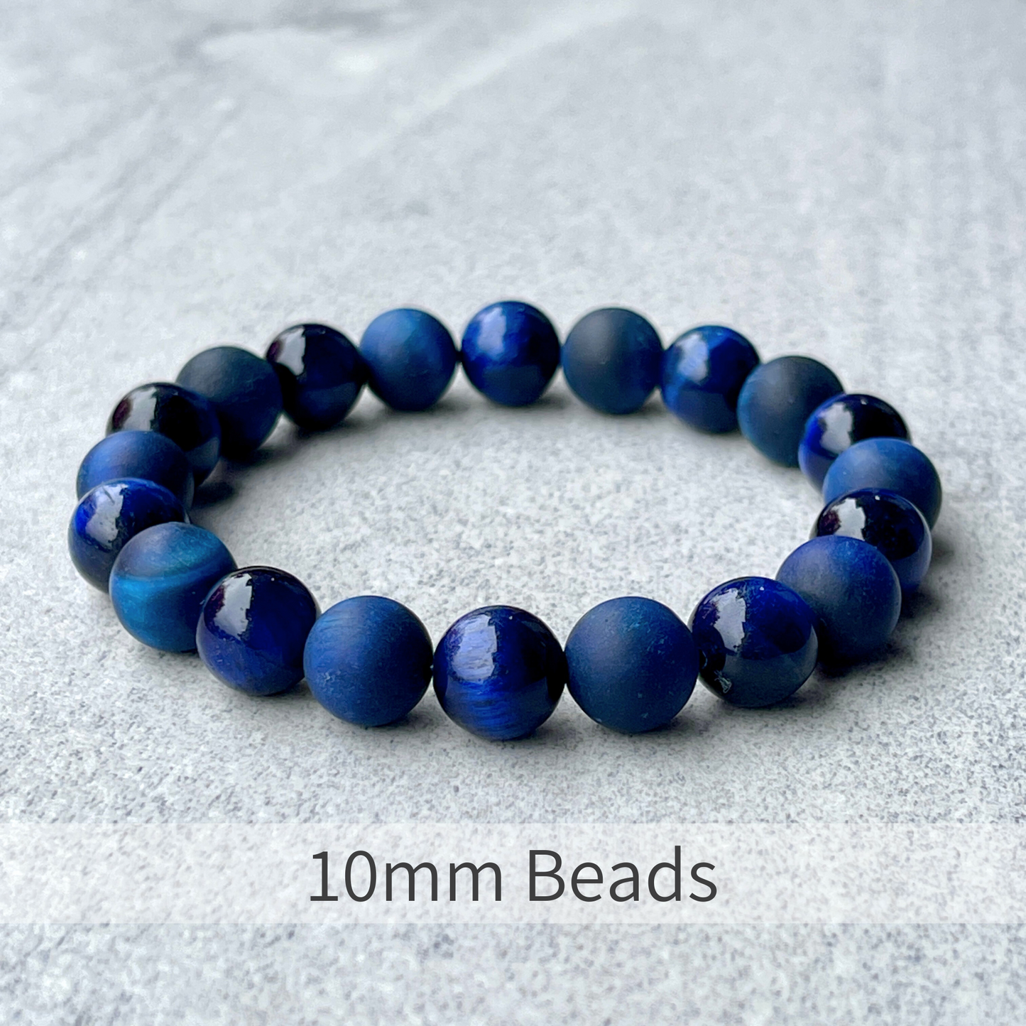 Blue Tiger Eye Beaded Bracelet
