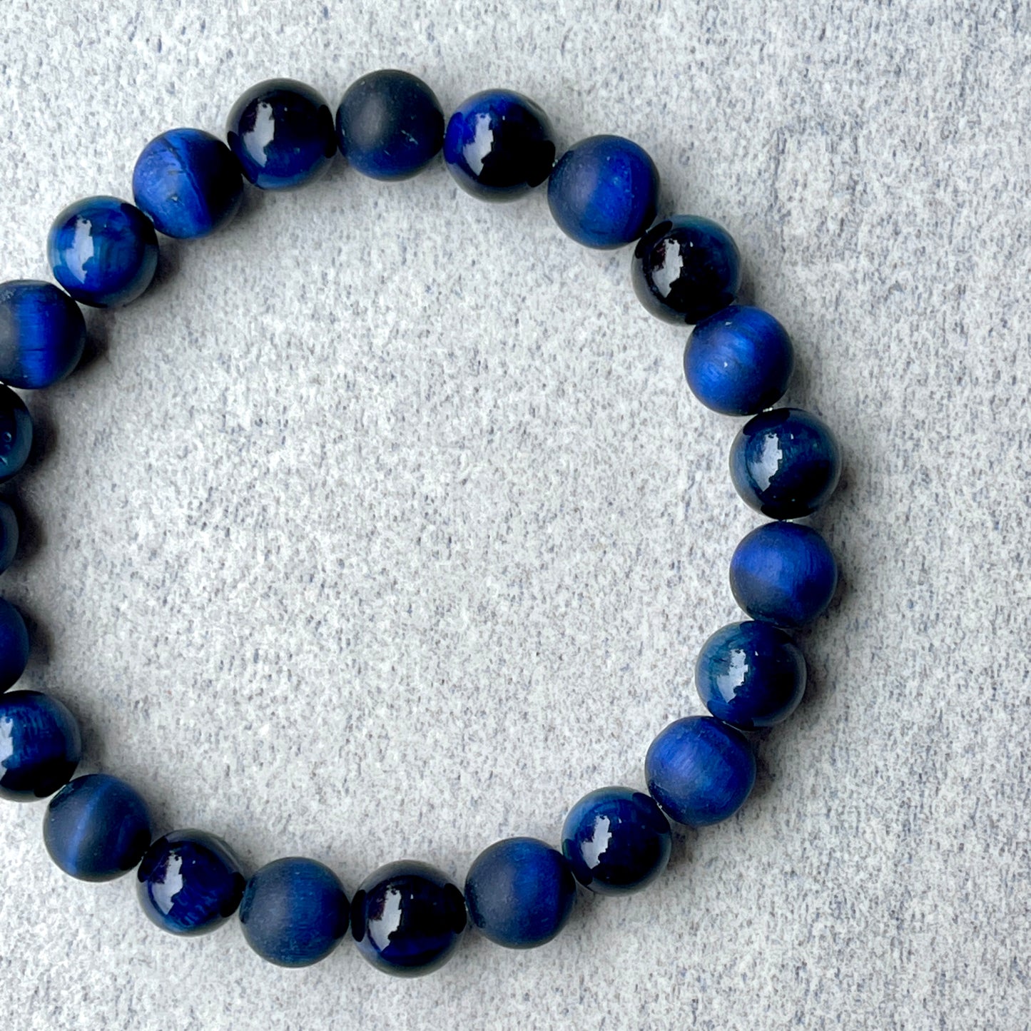 Blue Tiger Eye Beaded Bracelet
