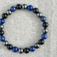 Lapis Lazuli, Onyx & Hematite Beaded Bracelet