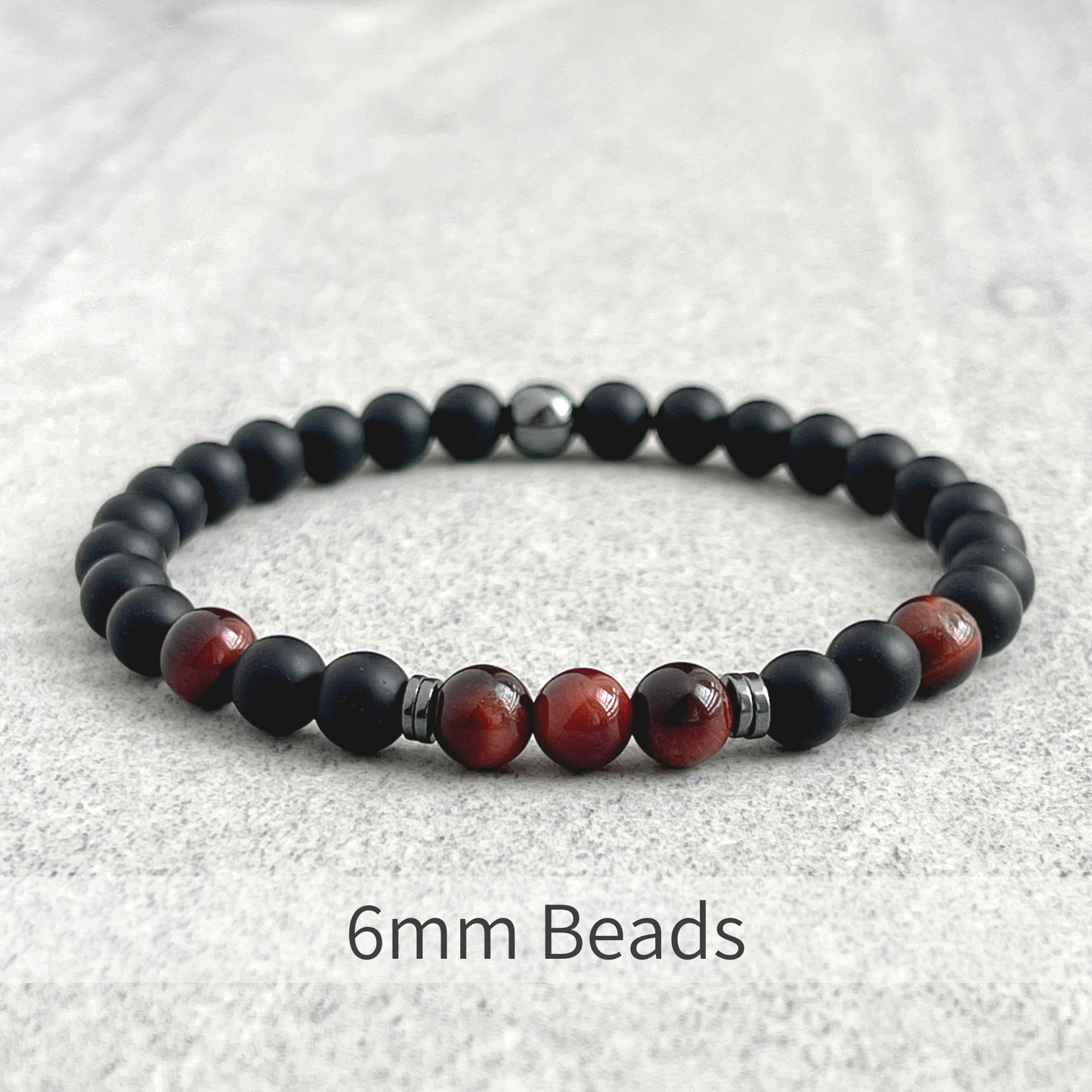 Trendy Onyx Red Tiger Eye Bracelet
