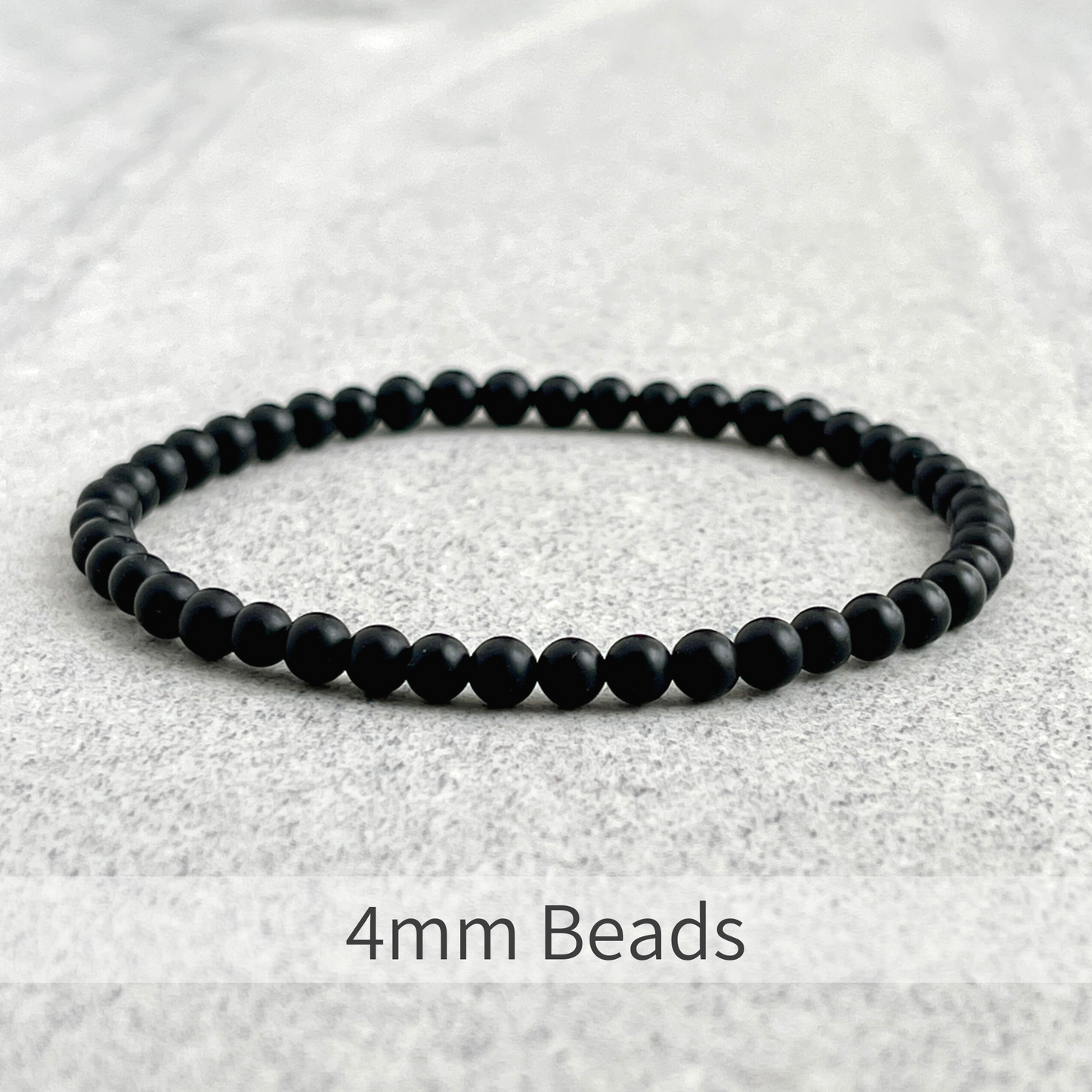 Matte Onyx Beaded Bracelet