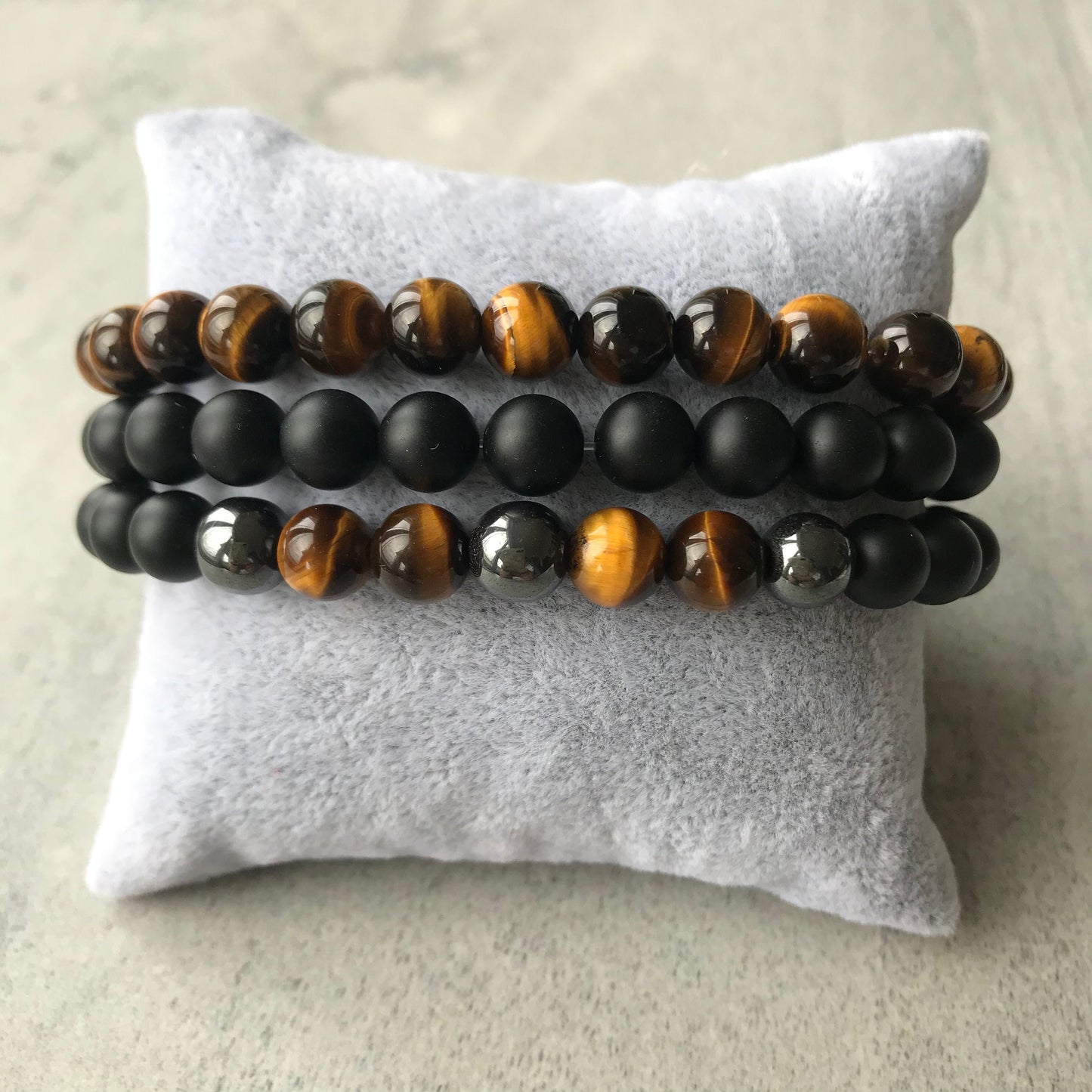 triple beaded bracelet for casual wear
