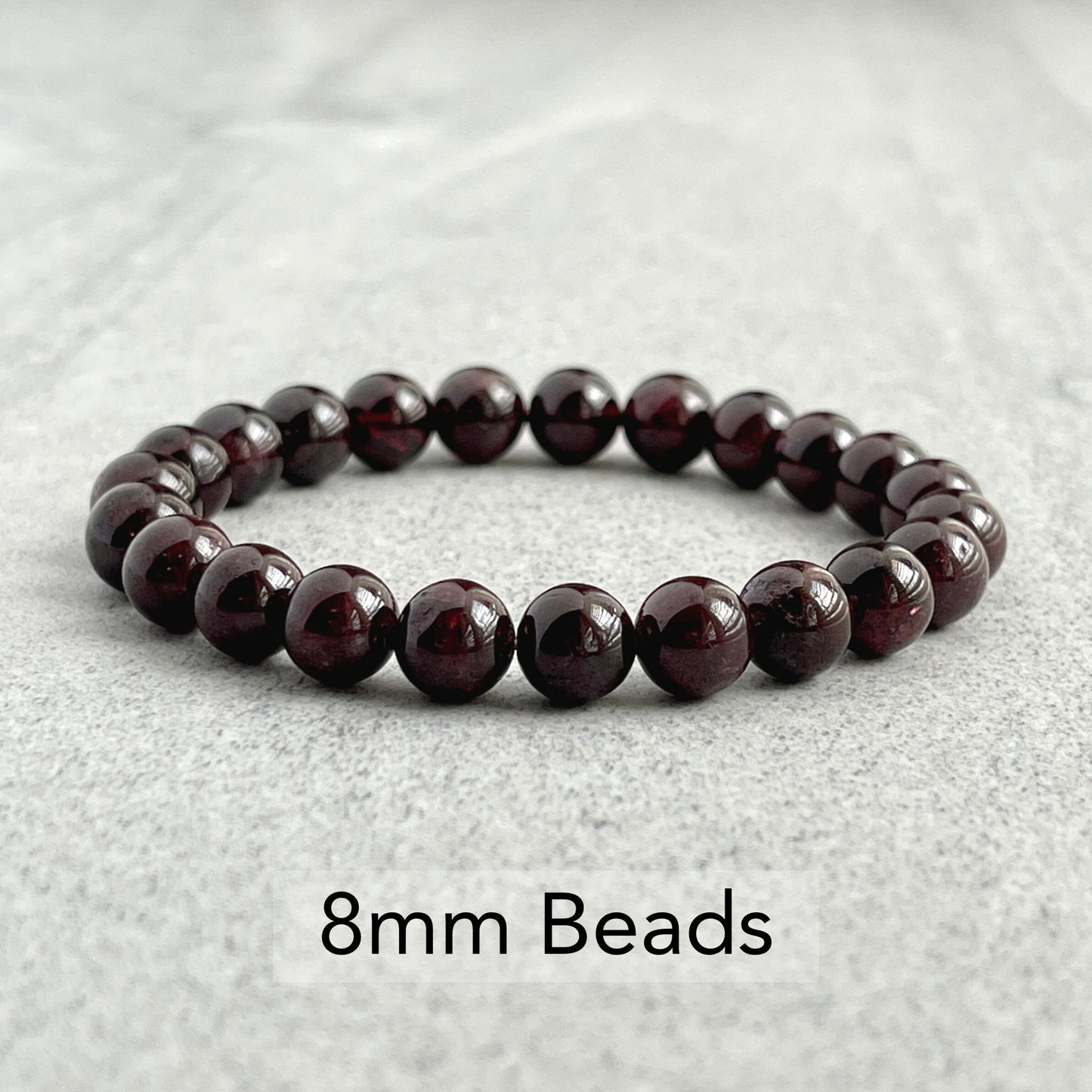 stylish bold garnet beaded stretch bracelet