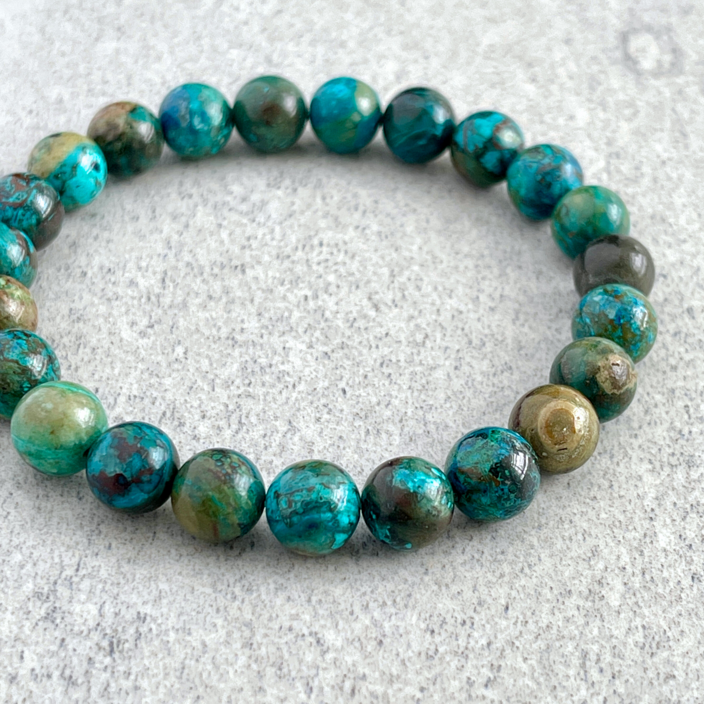 Turquoise Chrysocolla Beaded Bracelet