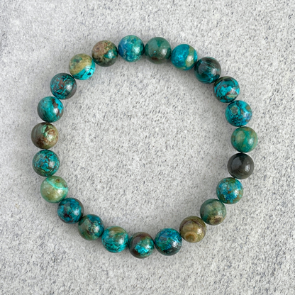 Turquoise Chrysocolla Beaded Bracelet