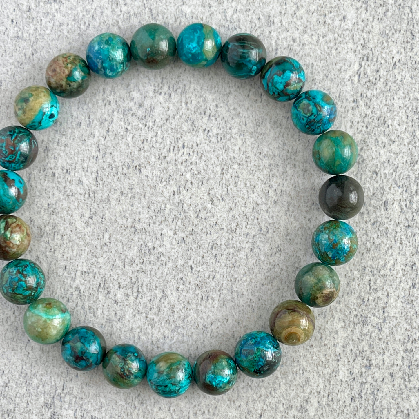 Turquoise Chrysocolla Beaded Bracelet