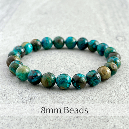 Turquoise Chrysocolla Beaded Bracelet