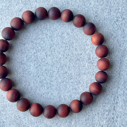 Matte Red Tiger Eye Stretch Bracelet