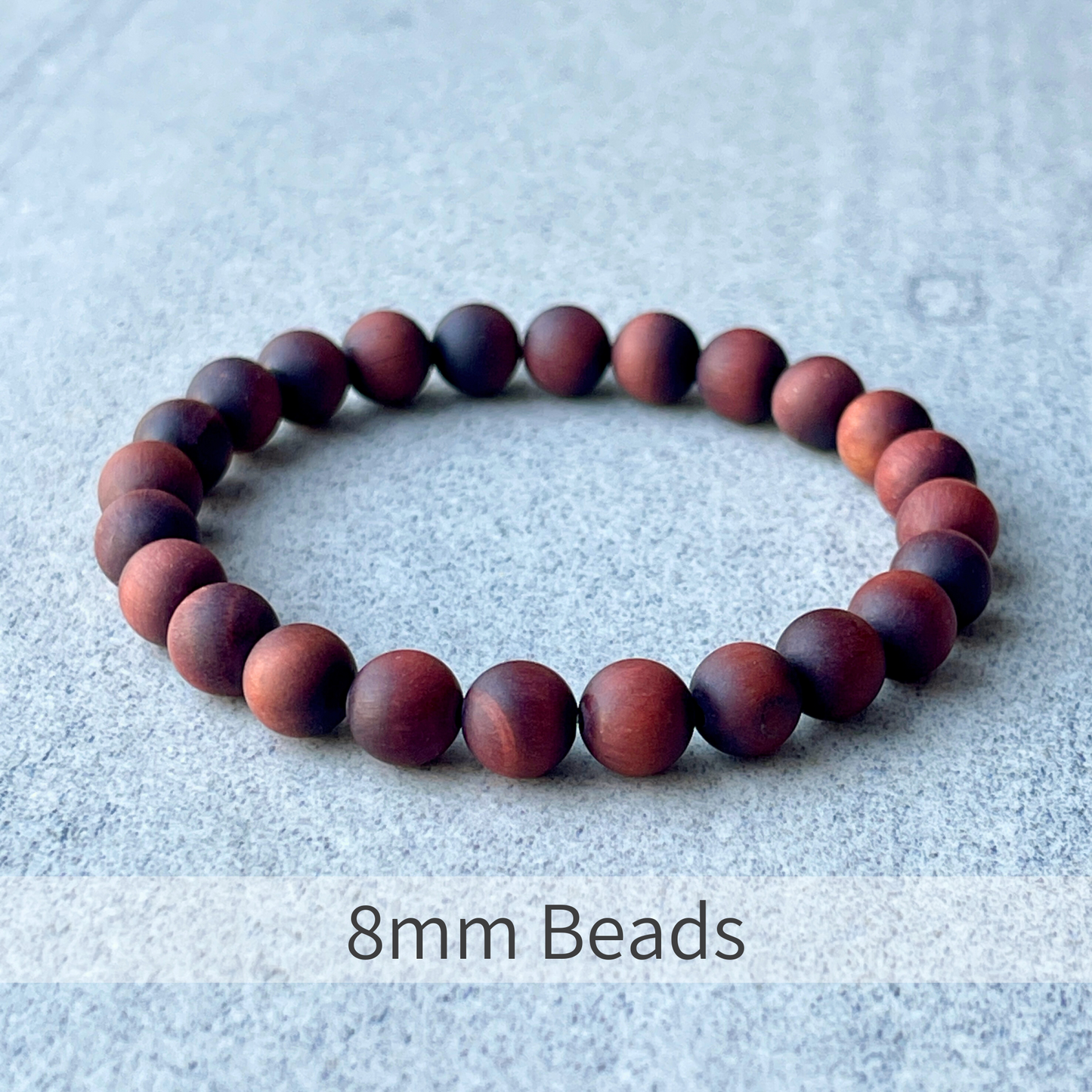 Matte Red Tiger Eye Stretch Bracelet