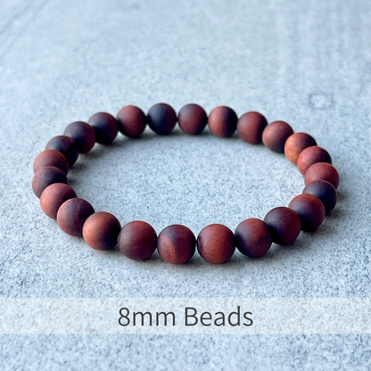 Matte Red Tiger Eye Stretch Bracelet