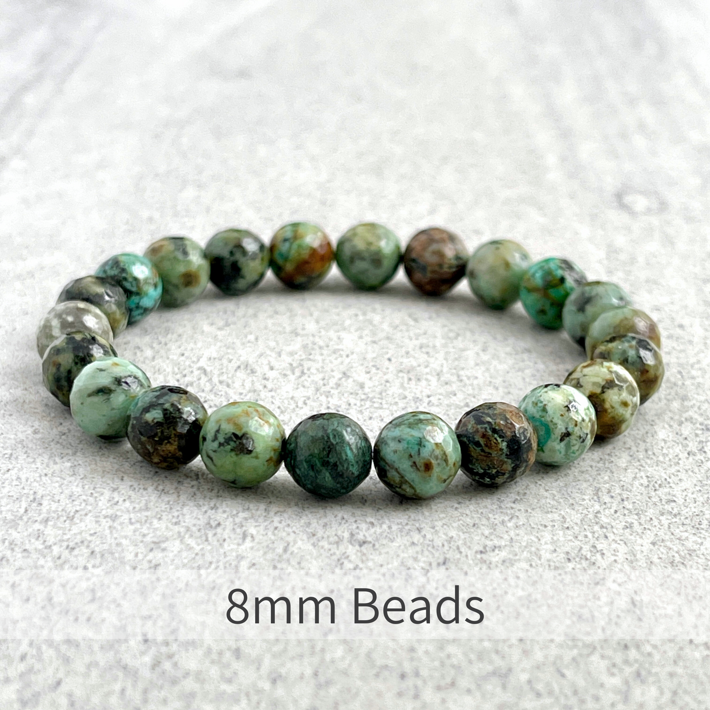 Faceted African Turquoise Beaded Bracelet