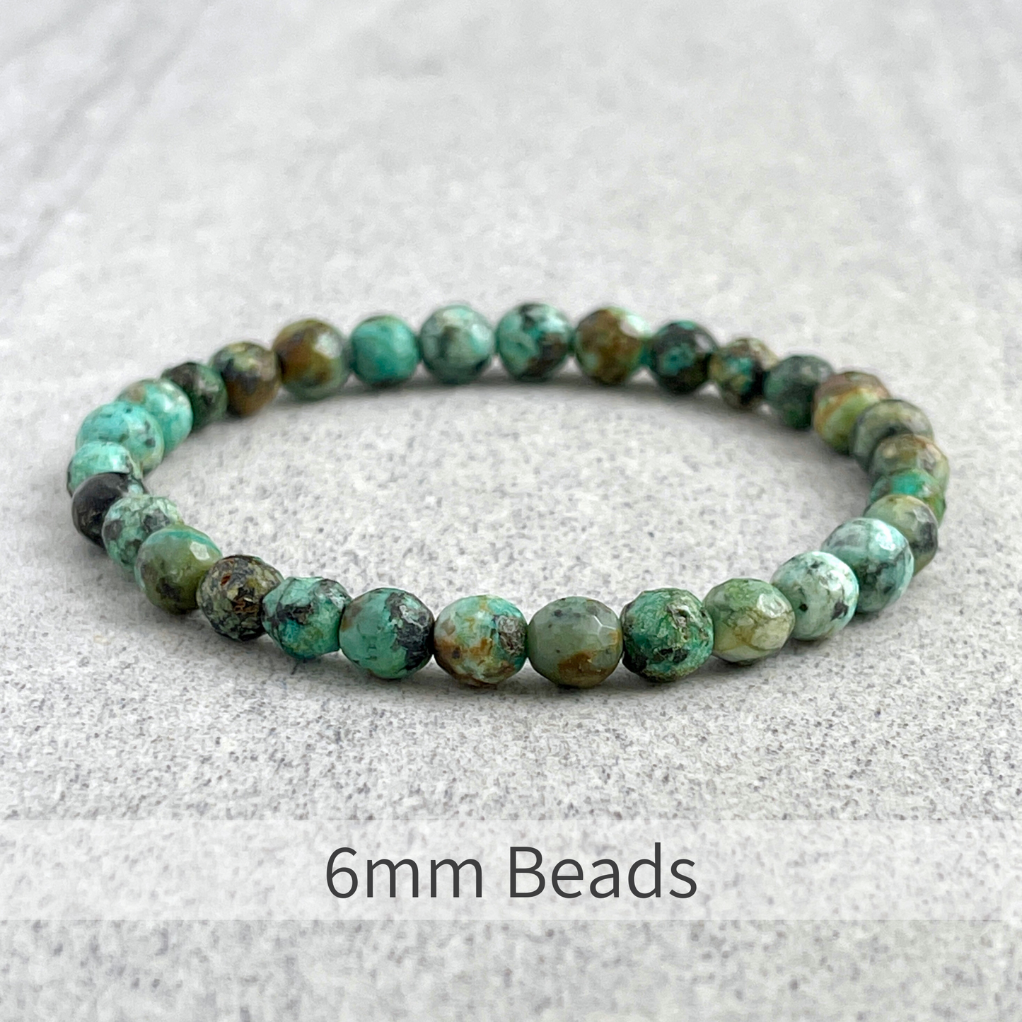 Faceted African Turquoise Beaded Bracelet