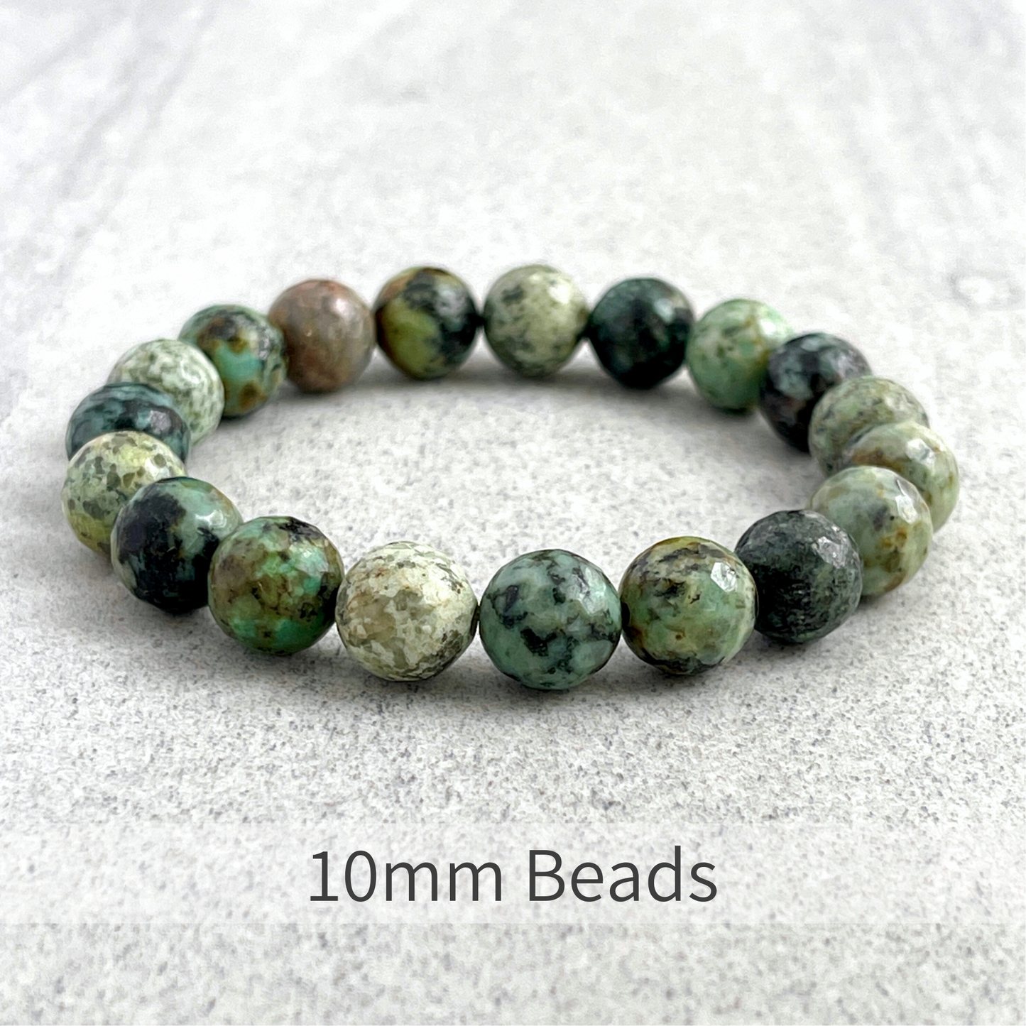 Faceted African Turquoise Beaded Bracelet