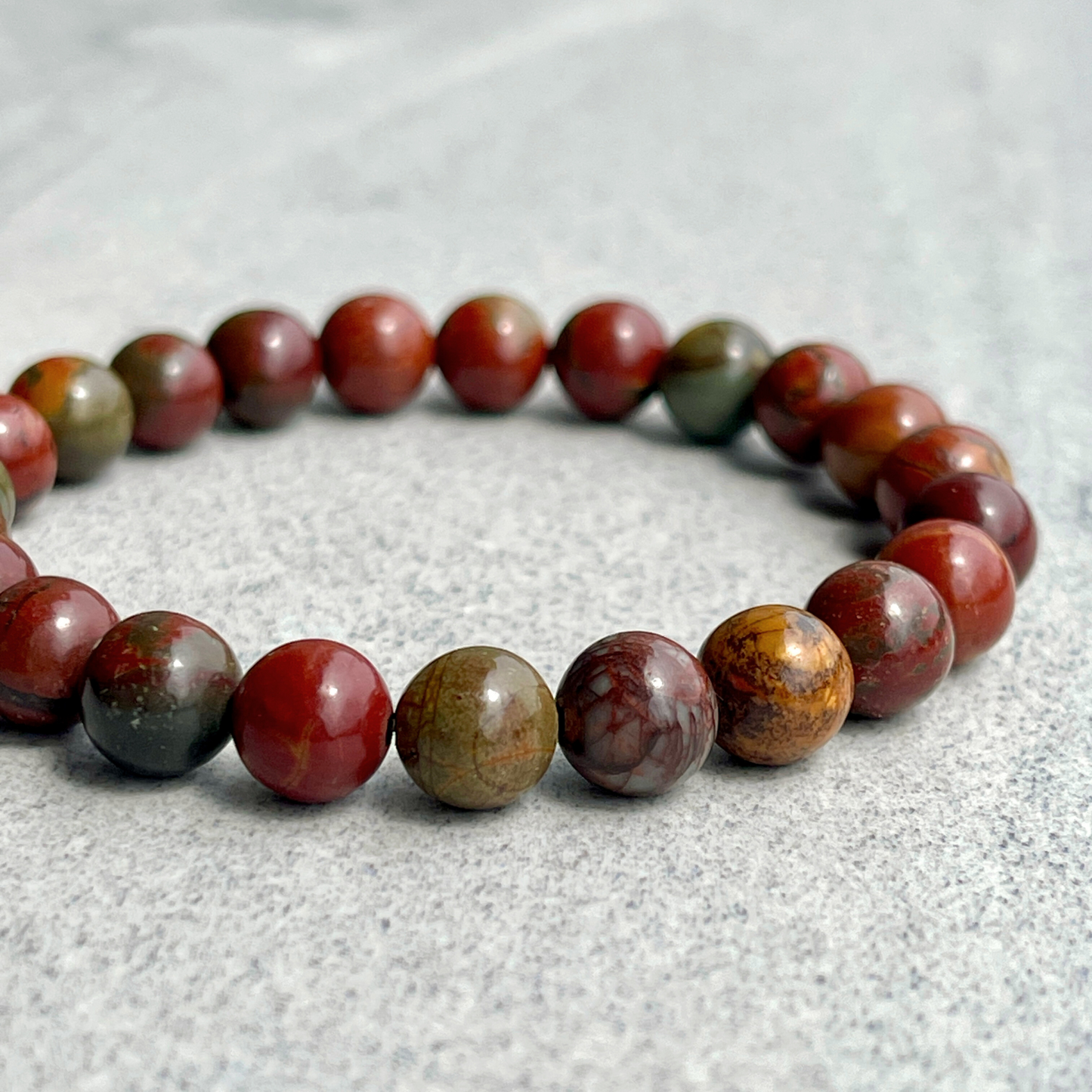 Red Creek Jasper Beaded Bracelet