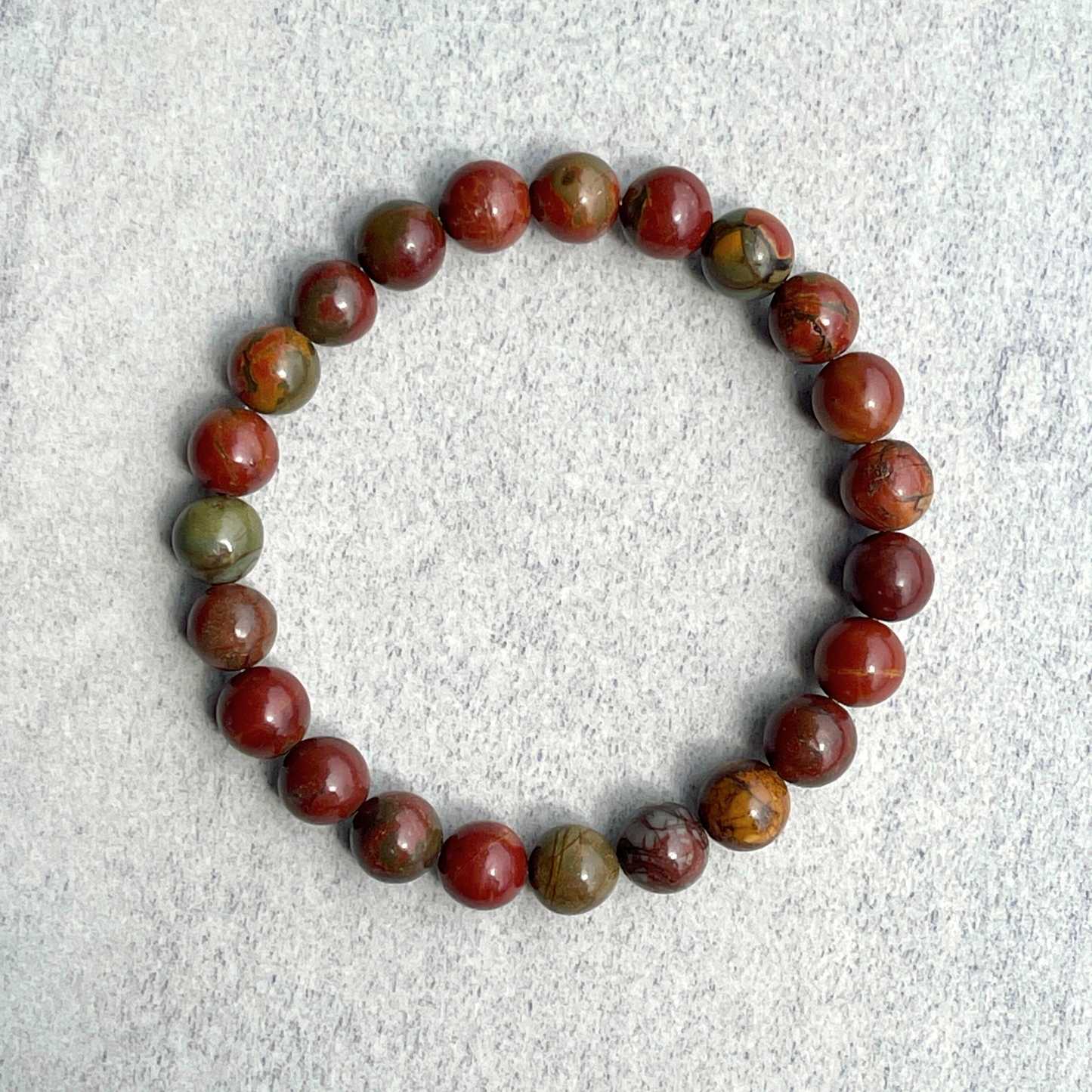 Red Creek Jasper Beaded Bracelet