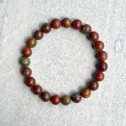 Red Creek Jasper Beaded Bracelet