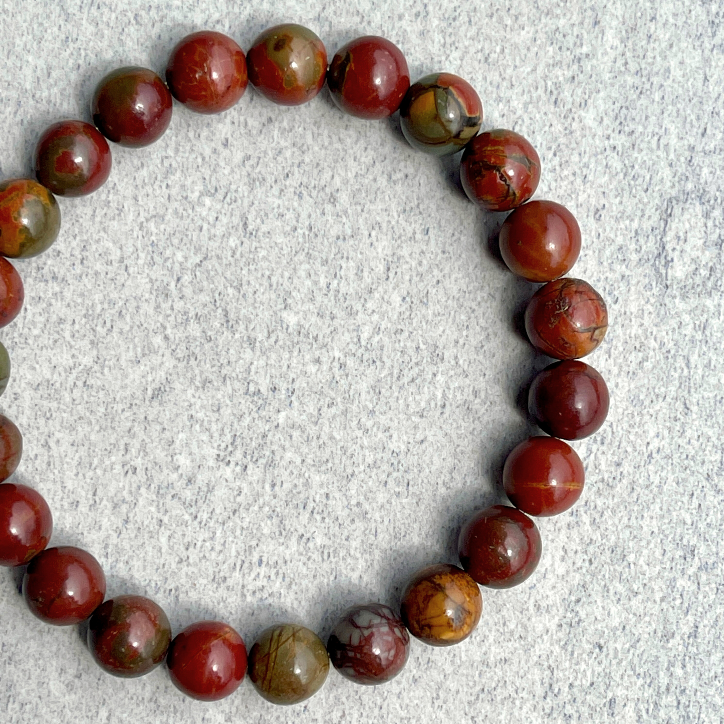 Red Creek Jasper Beaded Bracelet
