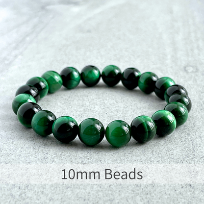 Green Tiger Eye Beaded Bracelet