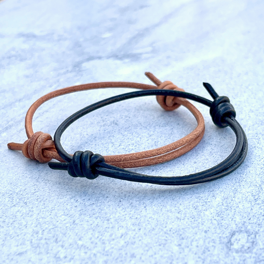 Genuine Leather Sliding Knot Bracelet