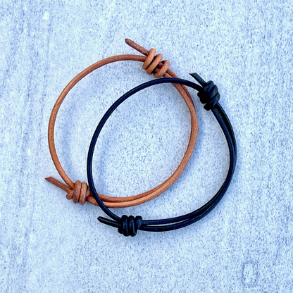 Genuine Leather Sliding Knot Bracelet