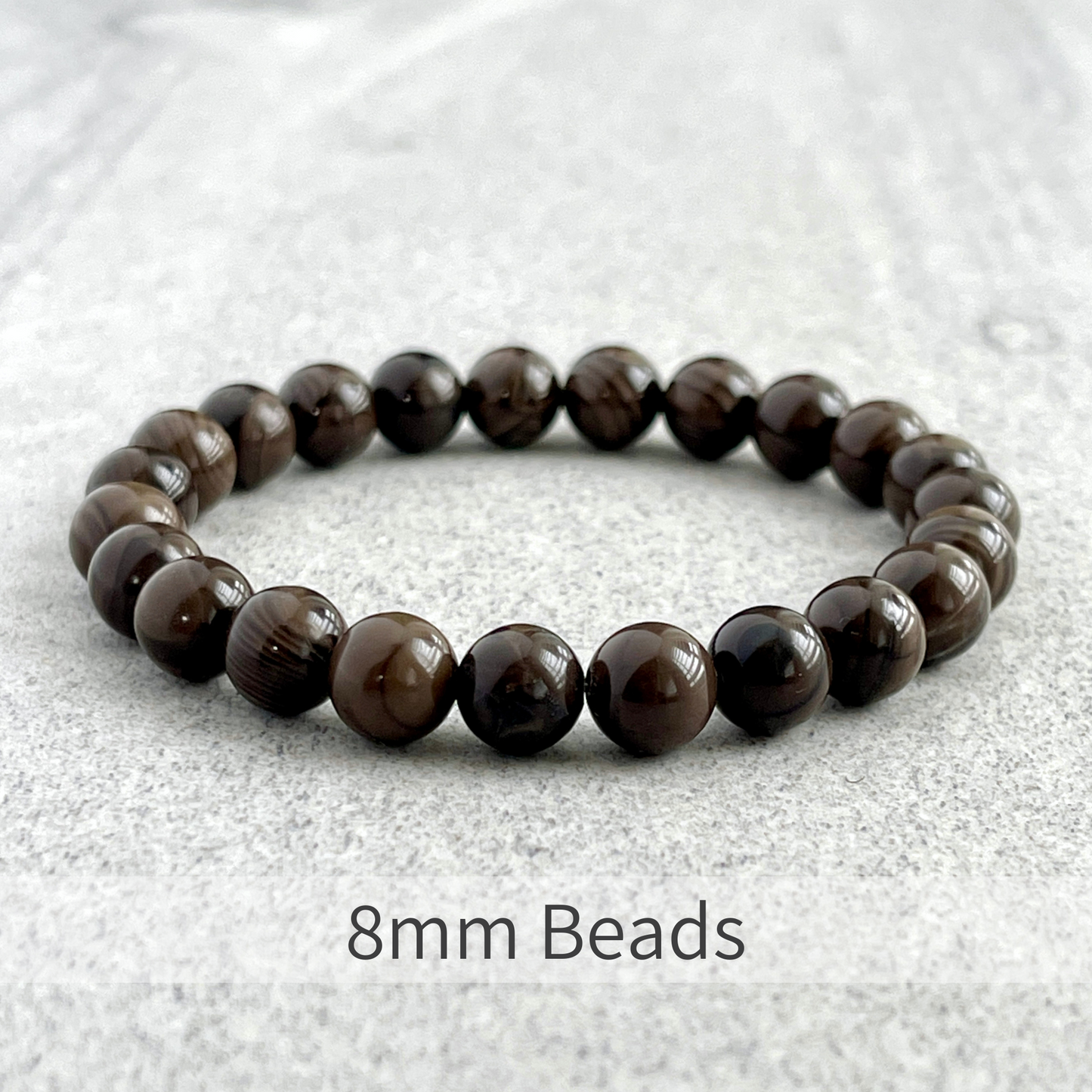 Coffee Grain Jasper Beaded Bracelet