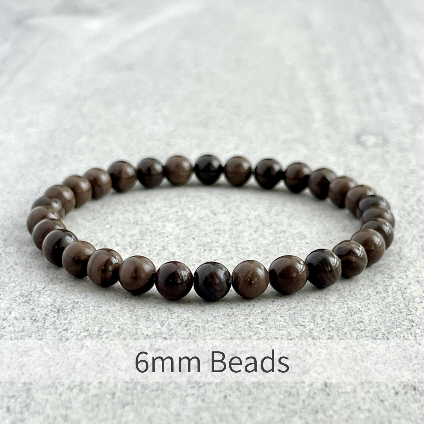 Coffee Grain Jasper Beaded Bracelet