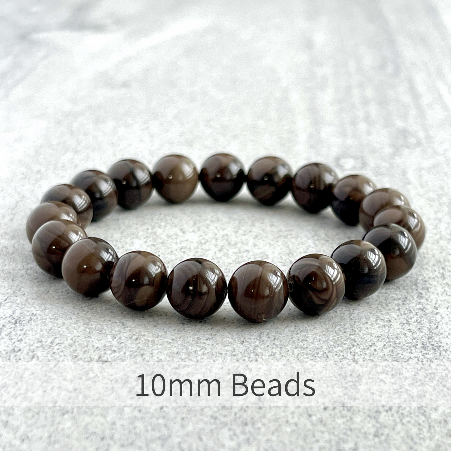 Coffee Grain Jasper Beaded Bracelet