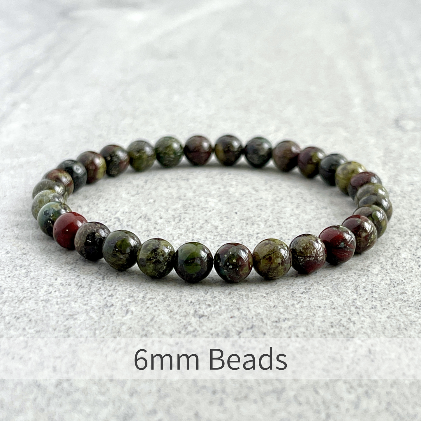 Dragon Blood Jasper Beaded Bracelet