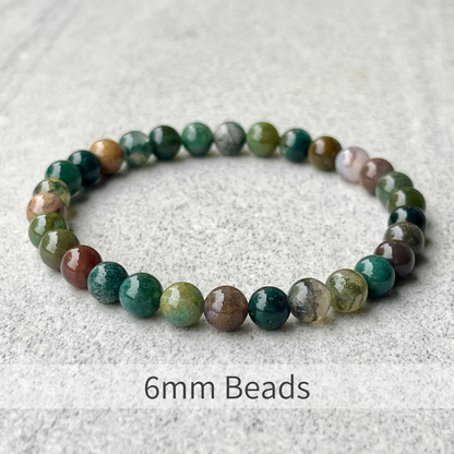 Indian Agate Beaded Bracelet