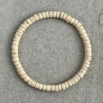 Ivory Coconut Wood Beaded Bracelet