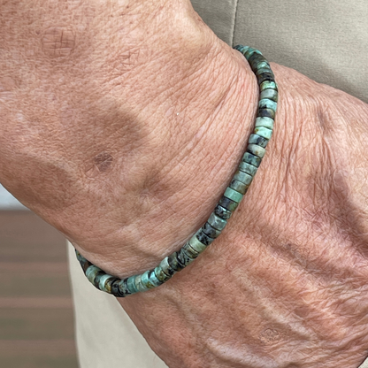 African Turquoise Heishi Bracelet