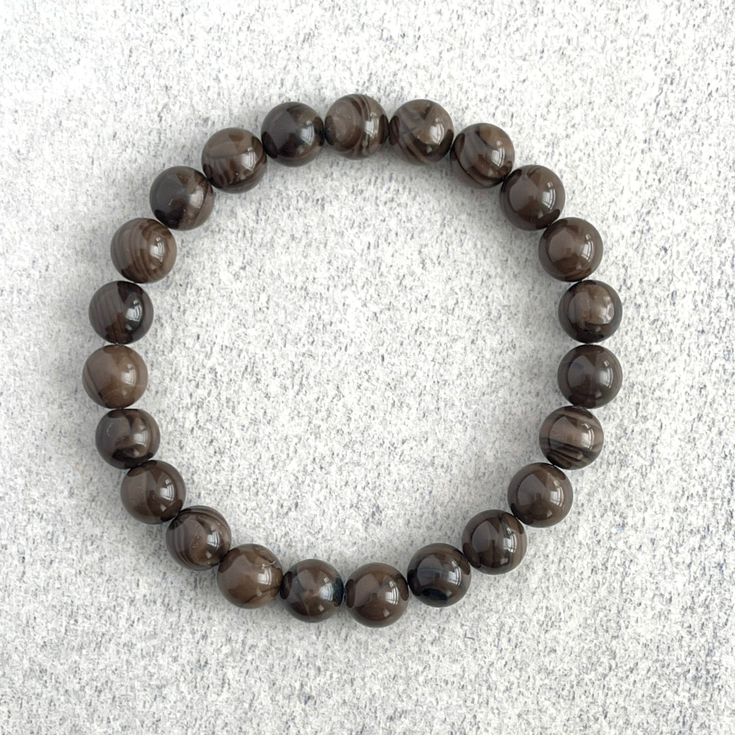 Coffee Grain Jasper Beaded Bracelet