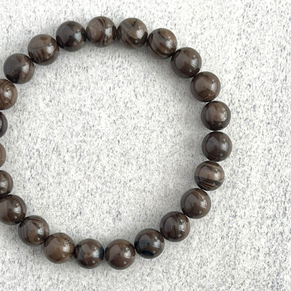 Coffee Grain Jasper Beaded Bracelet