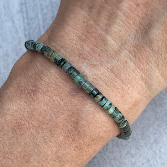 African Turquoise Heishi Bracelet