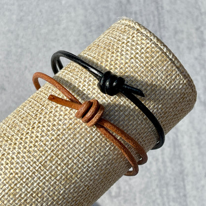 Genuine Leather Sliding Knot Bracelet