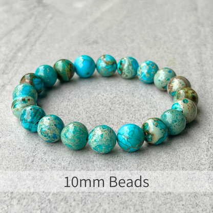 Blue Imperial Jasper Beaded Bracelet